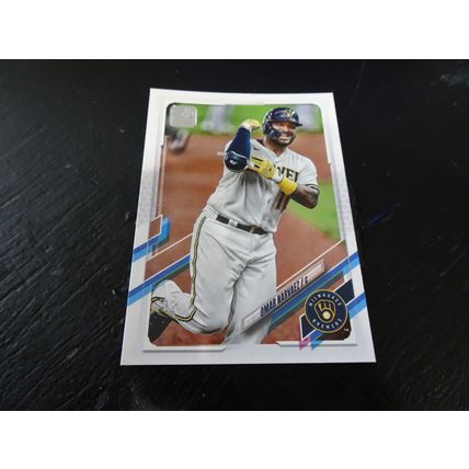 2021 Topps Card # 282 Omar Narvaez Near Mint (7) Milwaukee Brewers