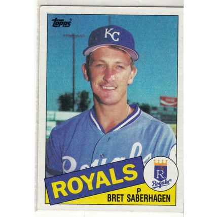 1985 Topps Bret Saberhagen rookie baseball card #23 – RC