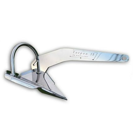 ANAMR-TPX8 * 17 lb TPX Anchor, Stainless Steel w/ roll bar for Boats up to 25Ft