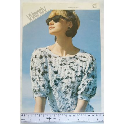 Vintage: Wendy 2657 lacy short sleeved sweater, Ikon