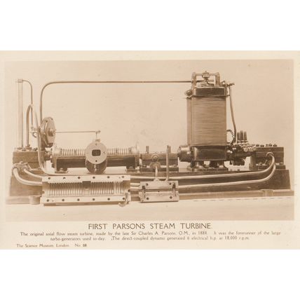 First CA KW Parsons Steam Engine Vintage Real Photo Postcard