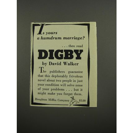 1953 Houghton Mifflin Book Advertisement - Digby by David Walker