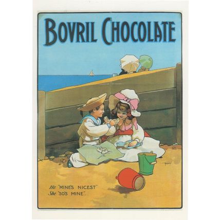 Bovril Hot Chocolate Advertising Poster Postcard