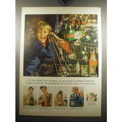 1957 Canada Dry Soda Ad - The day Jimmie went shopping