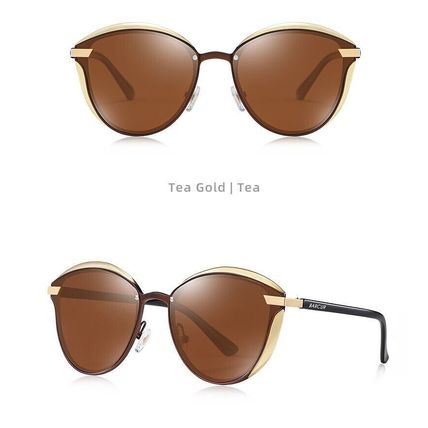 Lindas Gafas de Sol Polarizadas Femeninas de Lujo Lentes de Sol para Mujer
