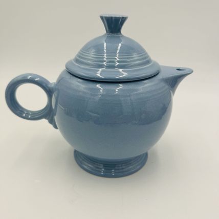 Fiesta Ware Periwinkle Teapot Bue Fiesta Teapot 5 Cup Vintage 7in Retro