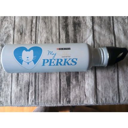 PURINA CAT CHOW WATER BOTTLE-WHITE-NEW-FAST SHIPPING
