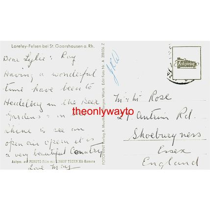 Loreley-Felsen Bei St Goarshausen A Rh, Germany, Mauthe Postcard,