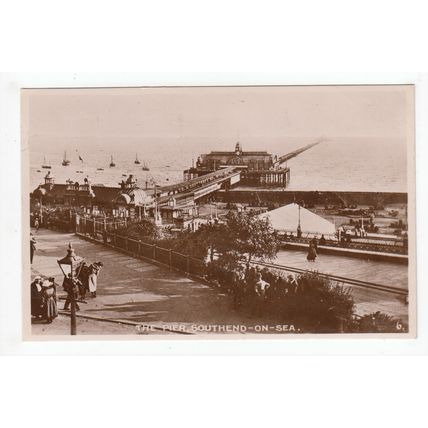 The Pier Southend-on-Sea Postcard 1928 RP Essex