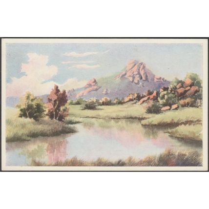 Upper Reaches of Maleme Dam, Bulawayo, Rhodesia, c.1930s - Newman Postcard