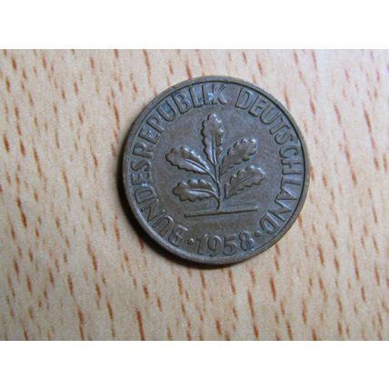 1958d 2 pfennig Germany Coin