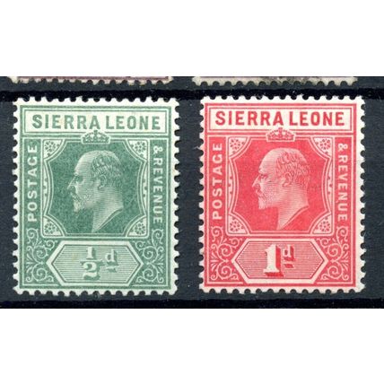 Sierra Leone EVII 1907 sg99, 100a - MH