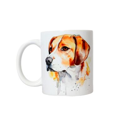 Beagle - Printed Ceramic 11oz Mug -Free Personalisation Available