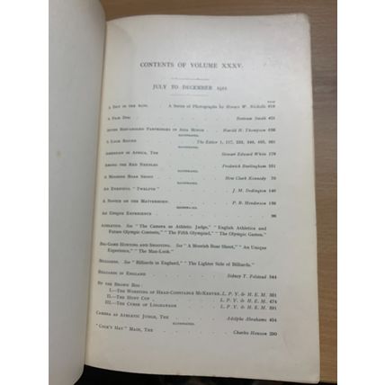JULY TO DEC 1912 THE BADMINTON MAGAZINE SPORTS PASTIMES BOUND VOL 35 BOOK (P12)