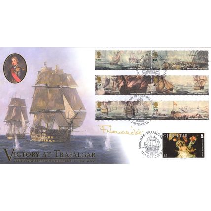 Victory At Trafalgar 200th Anniversary Frank Nowosielski Hand Signed FDC