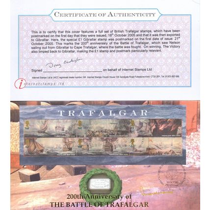 200th Anniversary of Battle Of Trafalgar LTD EDN OF 50 FDC COA