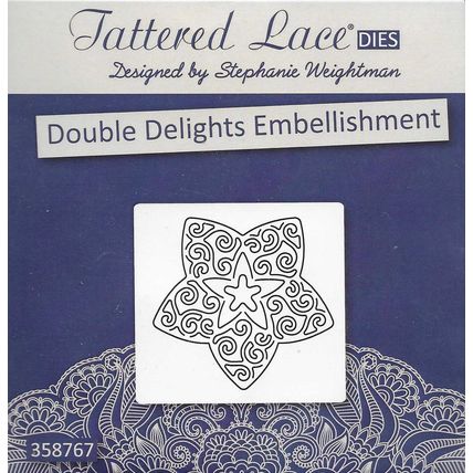 Tattered Lace. Double Delights Embellishment Die. Die Cutting Cardmaking Crafts