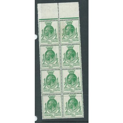 a george v puc sg434 sg 434 mnh block of 8 mnh nice multiple