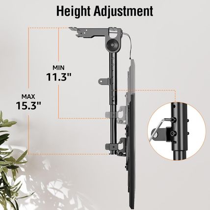 ELIVED Flip down Ceiling TV Mount for Most 14-40 Inch Tvs, Floding TV Mount for