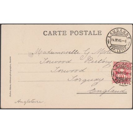 Hôtel des Postes, Lausanne, 1905 - Jullien Frères CPA JJ2254