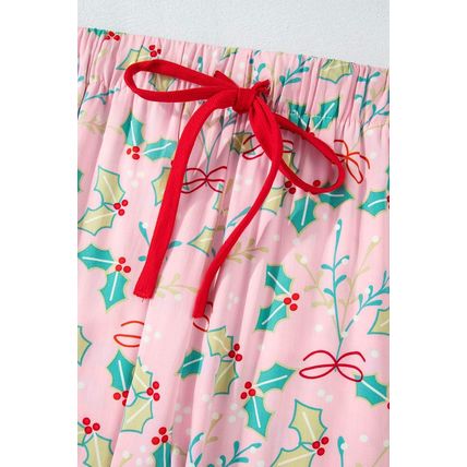 Multicolour Floral Christmas Pajamas Set