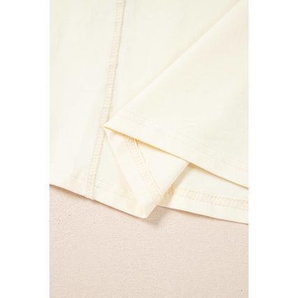 Yellow Cream Colorblock Patchwork Crew Neck Long Sleeve Top