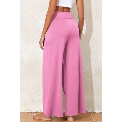 Bonbon Knotted Drop Waist Split Leg Relaxed Pants