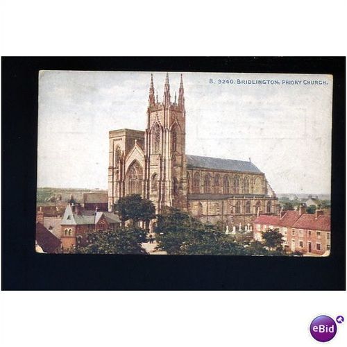 Yorkshire BRIDLINGTON Priory Church Postcard by Celesque (B.9240)