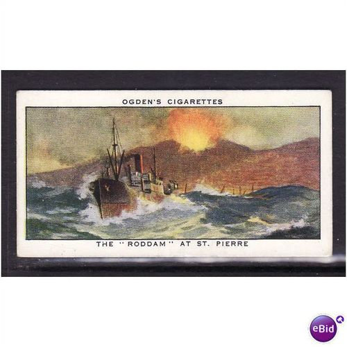 Ogden's Cards 1939 Sea Adventure No 44 The Roddam at St. Pierre Fine Mint