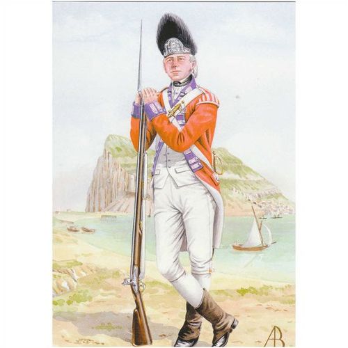 Grenadier 56th Regiment Of Foot 1779 Uniform Postcard (U12946)