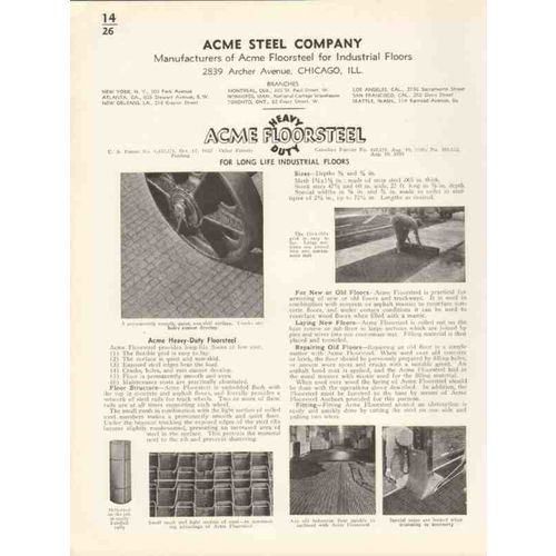 acme steel company 1936 floorsteel industrial floors vintage catalog