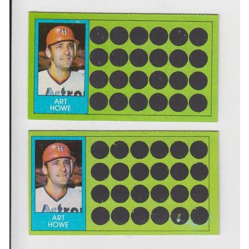 Both 1981 Topps Scratch-Off Variations Art Howe #99 cards –Scratchoffs-Astros