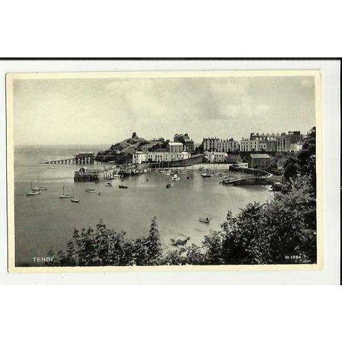 Wales TENBY View Postcard by Valentine (W.1984)