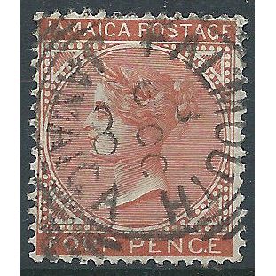 Jamaica 1886 SG22 4d Brown-Orange Fine Used....