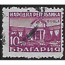 Mi 684: 10 L. bright purple Definitive Stamp: Bulgarian Mineral Baths: Bankya.