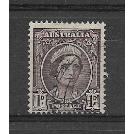 Australia.SG203 1d Queen Elizabeth (Brown-Purple).Fine Used.May19a