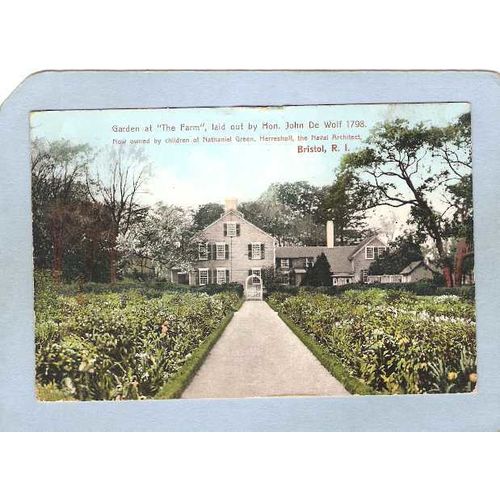 Rhode Island Bristol Garden At the Farm Laid Out By Hon John De Wolf 1798~152