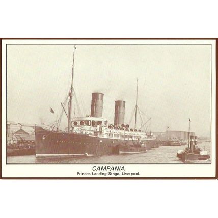 Cunard RMS CAMPANIA Postcard (Marine Art 11)