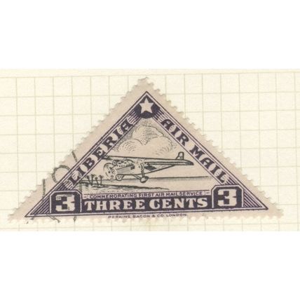 Liberia 1936 (Air) - 3c violet/black - Waco Plane - used