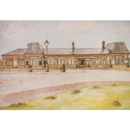 Kidderminster Station in 1984 Southern Terminus Painting Postcard