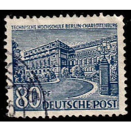 Germany 1949 Buildings 80Pfg Used Stamp