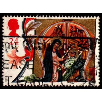 Great Britain 1991 Christmas 24p Used Stamp