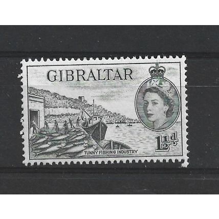 Gibraltar.SG147 1 1/2d Gibraltar Fish Canneries.Mounted Mint.Mar24