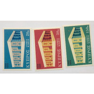 Cyprus Stamps Scott #326 To 328, Mint Never Hinged, Europa