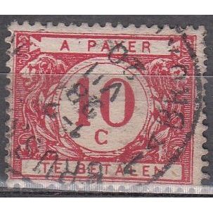Belgique 1919 Michel Taxe 18A O Cote (2008) 0.25 € Lion héraldique Cachet rond