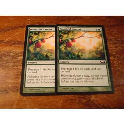 Magic The Gathering, MTG, 2-Cards, 1993-2009, BOUNTIFUL HARVEST, ex/nm