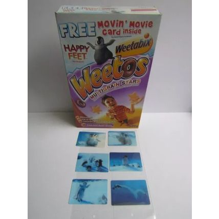 Weetabix 2006 Weetos Cereal Box " Happy Feet " Set of 6 Movin Movie Cards