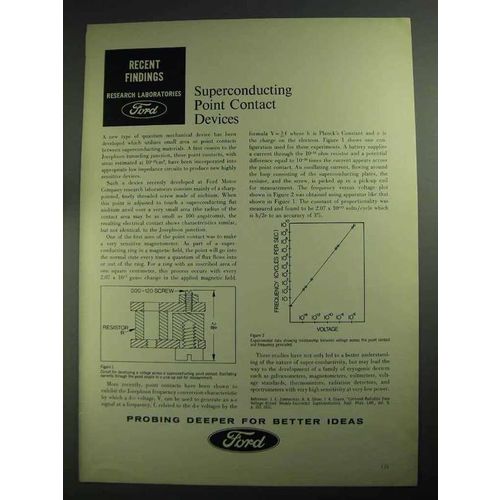 1968 Ford Research Laboratories Ad - Superconducting