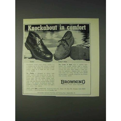 1972 Browning Chukka and Camp 'n Boat Shoes Ad