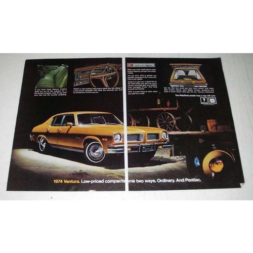 1974 Pontiac Ventura Car Ad - Low-Priced Compacts